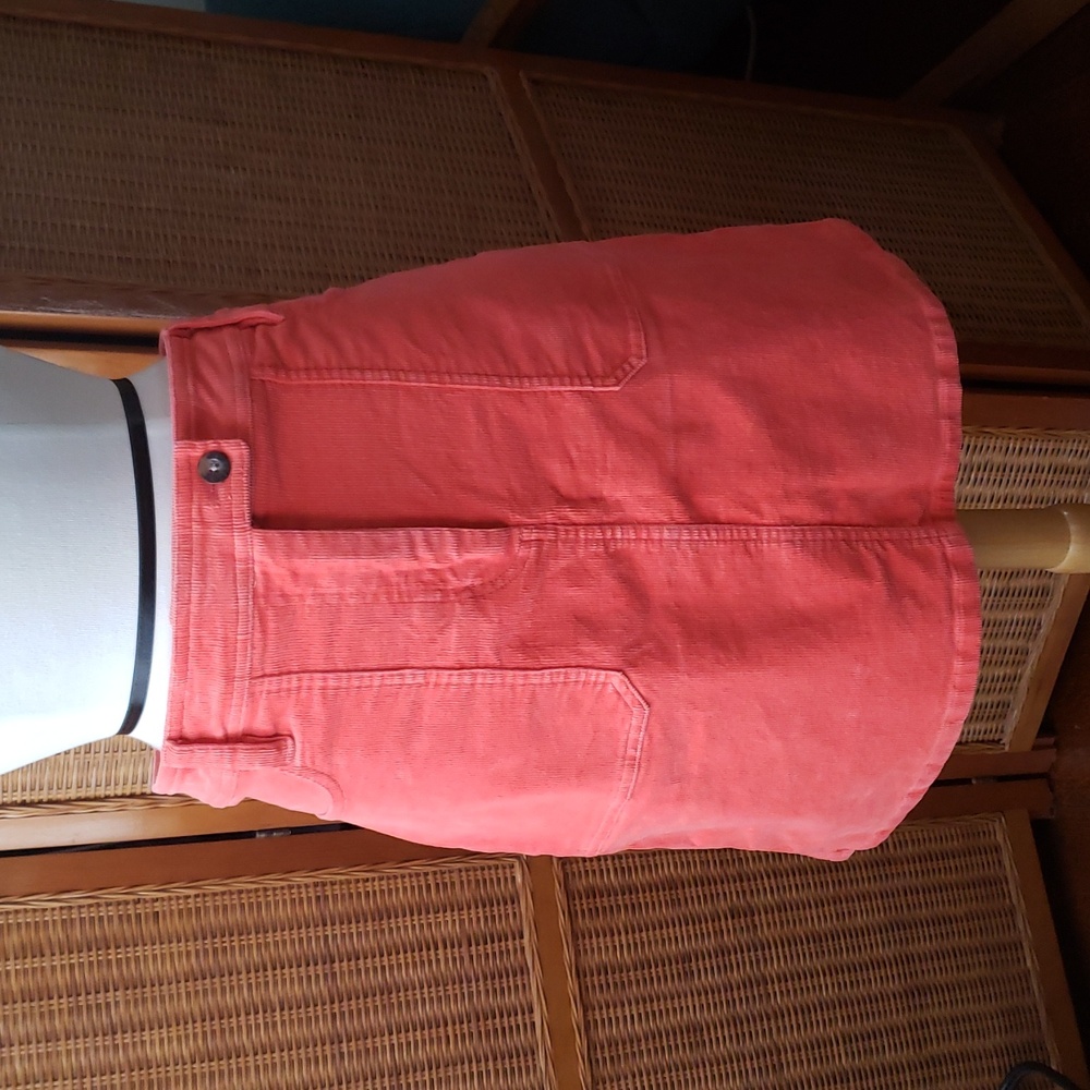 Boden Orange/Salmon Corduroy Skirt Size 12 - Picture 6 of 10